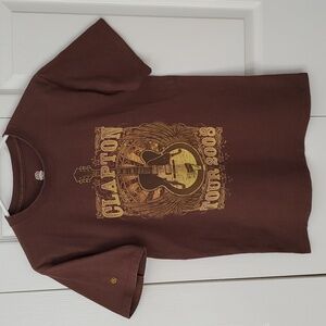 Eric Clapton 2008 Tour T-shirt Brown